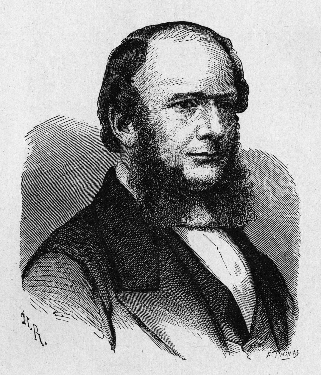 Ernest Werner von Siemens (1816 - 1892), német mérnök és iparos, az első nagy európai távirati vonalat létrehozó cég alapítója portréja... - a Tudomány Albumában; jeles tudósok; Nagy felfedezések””” 1896. alkotó: French School