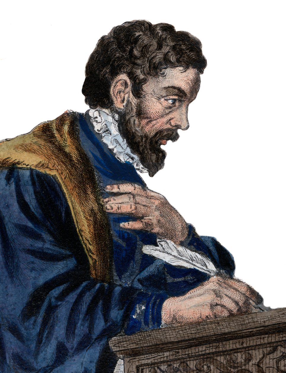 Etienne Jodelle (1532-1573) francia drámaíró és költő portréja. alkotó: French School
