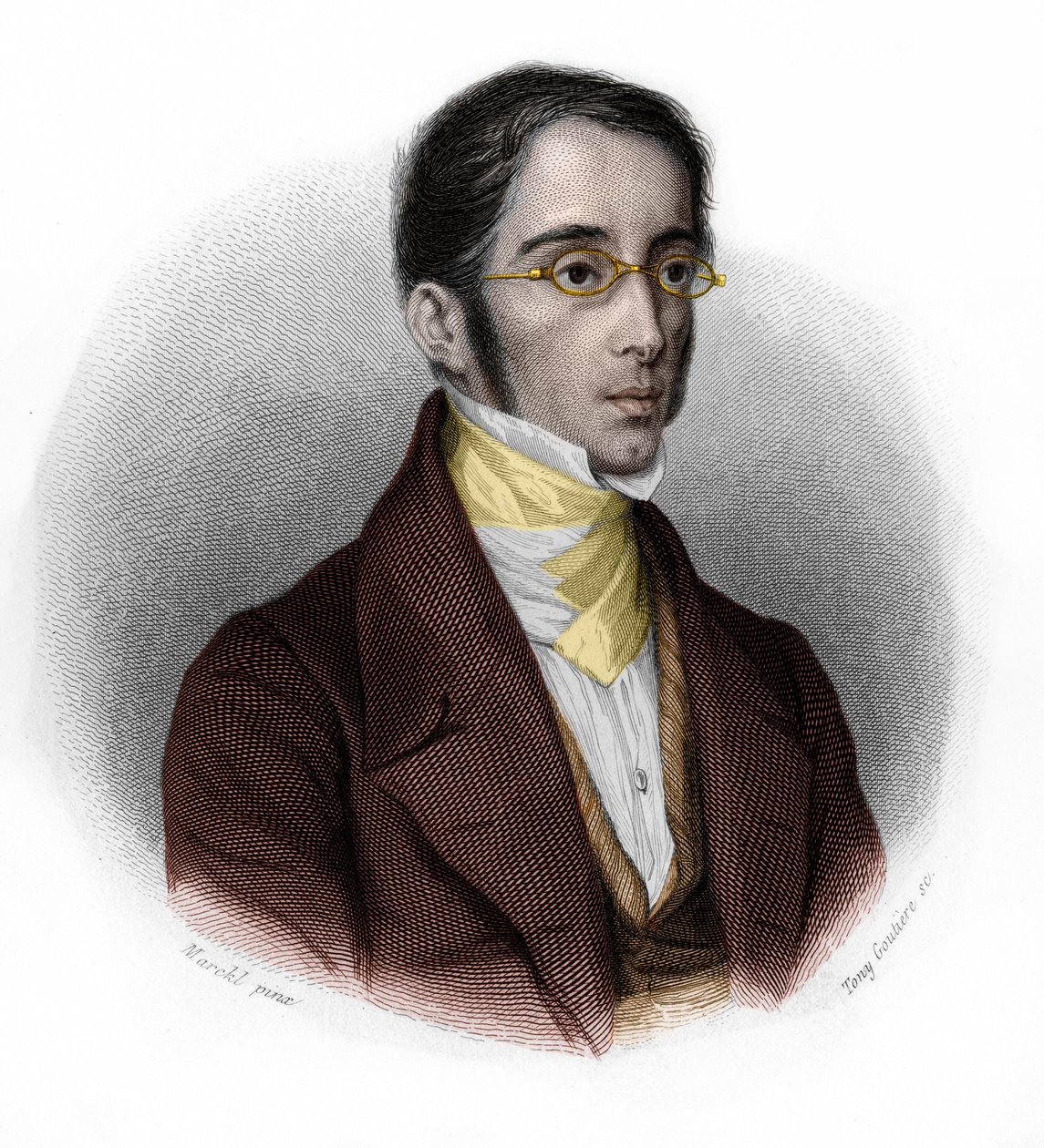Etienne Joseph Louis Garnier-Pages (Garnier Pages) (1801-1841) francia politikus portréja. Louis de Cormenin Timon „” LIBRE DES SPEAKERS” című részében. 1842. Magángyűjtemény. alkotó: French School