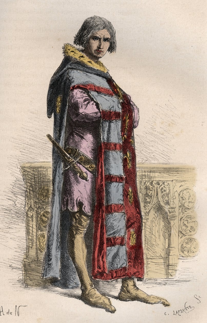 Etienne Marcel francia kereskedő és politikus (1315-1358) portréja - Etienne Marcel (1310-1358) a párizsi kereskedők prépostja - metszet a "" L’histoire de France tellee a mes grandenfants" -ből - Francois Guizot - 1872 -1876 alkotó: French School