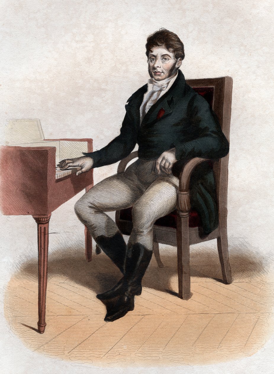 Etienne Nicolas Mehul (1763-1817) francia zeneszerző portréja. alkotó: French School