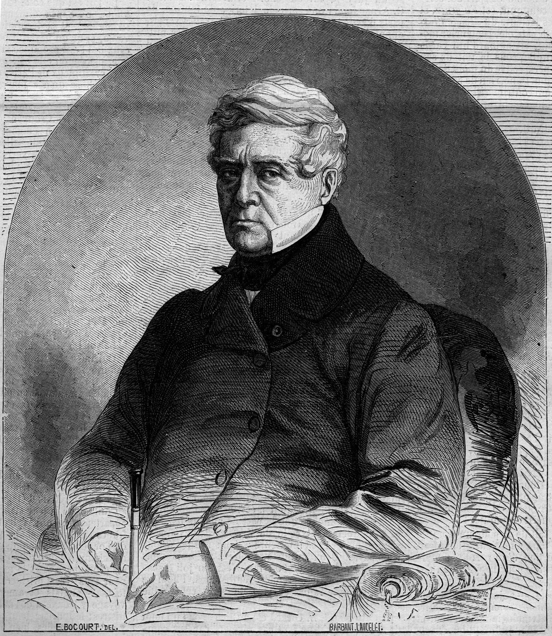 Etienne Pasquier (1767-1862) francia politikus portréja. Metszet a „” Le Monde Illustré”” 275. számában, 1862. július 19. alkotó: French School