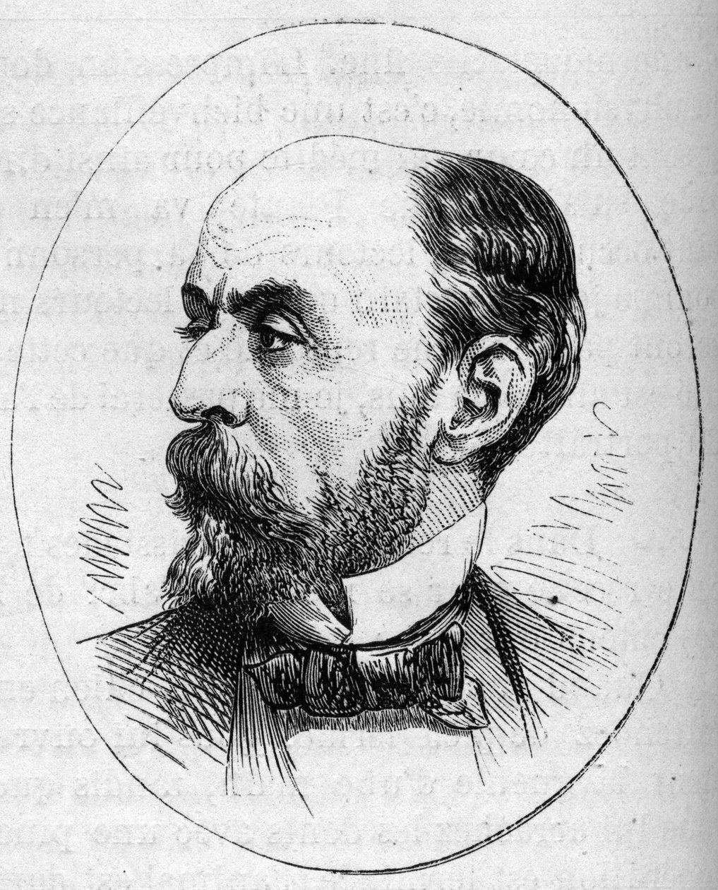 Eugene Fromentin (1820-1876) francia festő portréja. Metszet a „” Le Monde Illustré”” 890. számában, 1874. május 2.. alkotó: French School