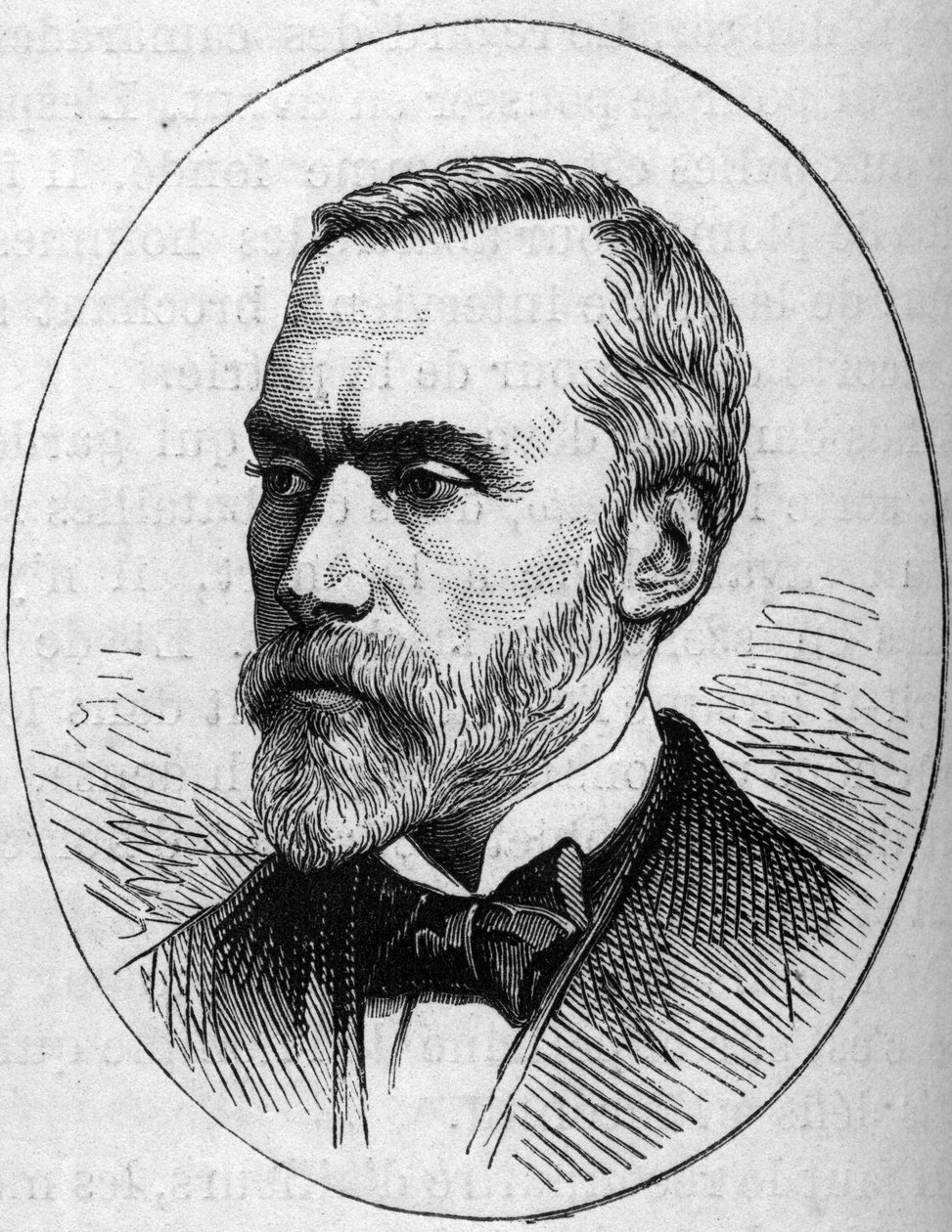Eugene Guillaume (1822-1905) francia szobrász portréja. Metszet a „” Le Monde Illustré”” 890. számában, 1874. május 2.. alkotó: French School
