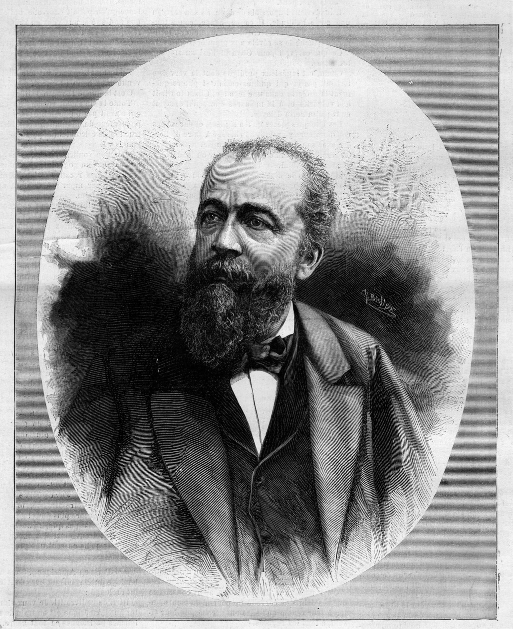 Eugene Henri Brisson (1835-1912) francia jogász, újságíró és politikus portréja. Metszet az 1881. november 12-i „” Le Monde Illustré”” 1285. sz. alkotó: French School