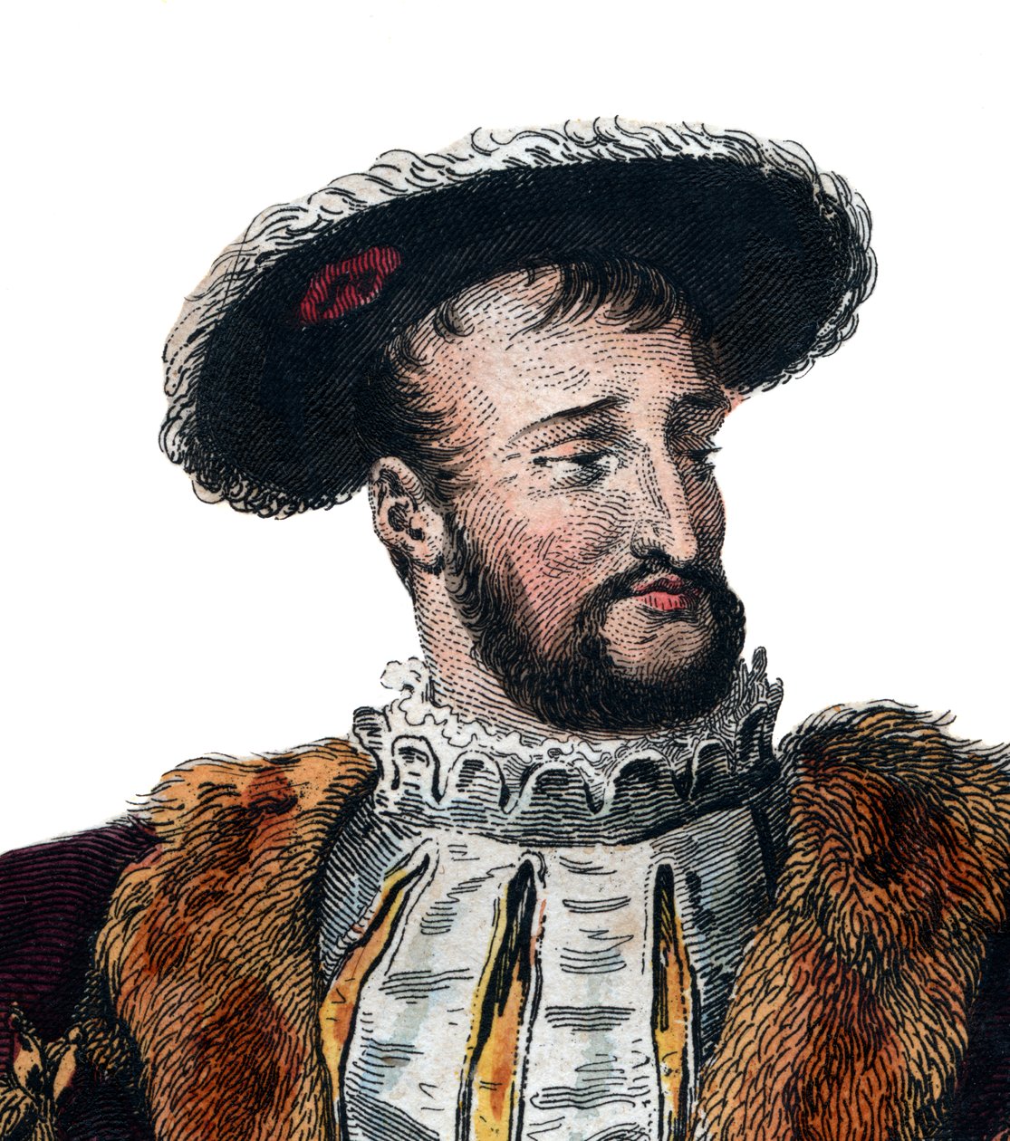 I. Ferenc francia (1494-1537), francia király portréja. alkotó: French School