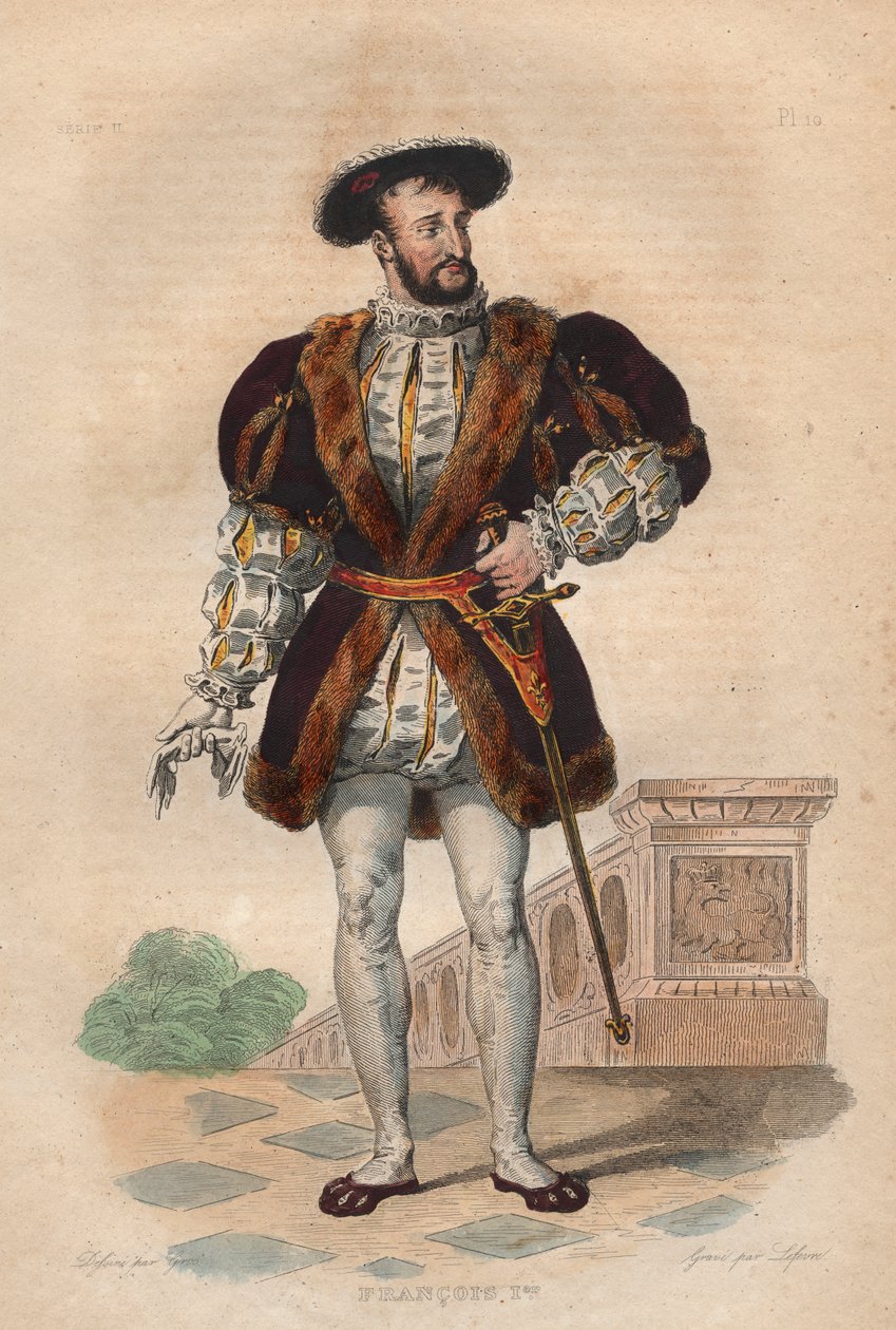 I. Ferenc francia (1494-1537), francia király portréja. alkotó: French School