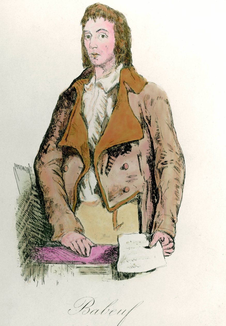 Francois Babeuf dit Gracchus (1760-1797) forradalmár portréja. Metszés alkotó: French School