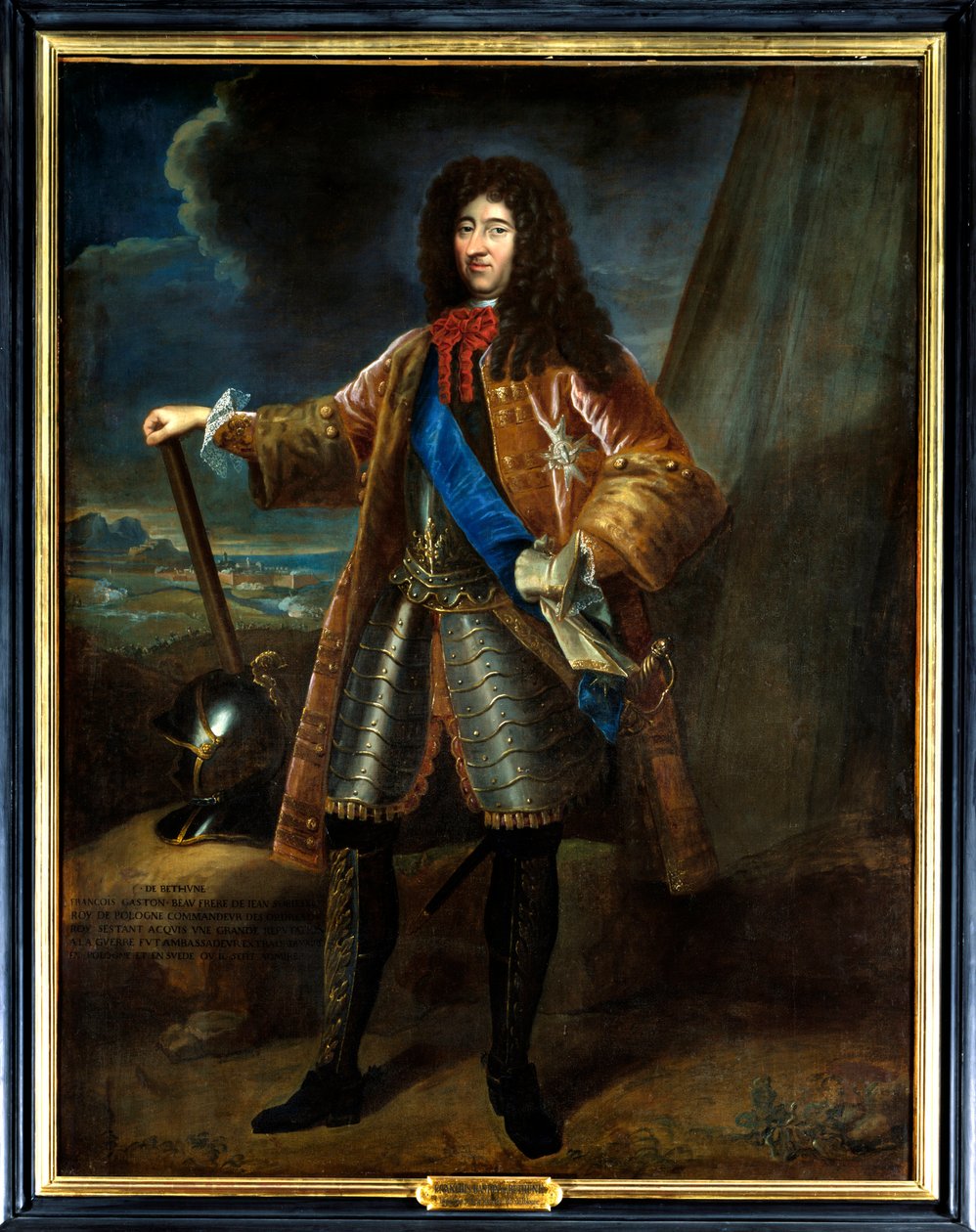 Francois Gaston de Bethune (1638-1692) portréja. 17. századi névtelen festmény. Olajfestmény. C, Chateau de Sully – Francois Gaston de Bethune (1638-1692) portréja. 17. századi névtelen festmény. Olajfestmény. C. Sully-kastély, alkotó: French School