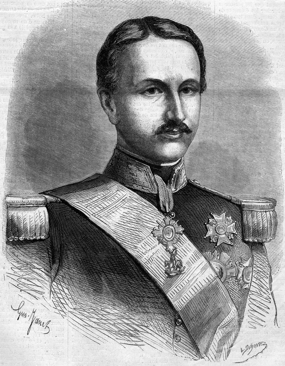 II. Francois (1836-1894), nápolyi király portréja. Metszet a „” Le Monde Illustré”” 172. számában, 1860. július 28-án. alkotó: French School
