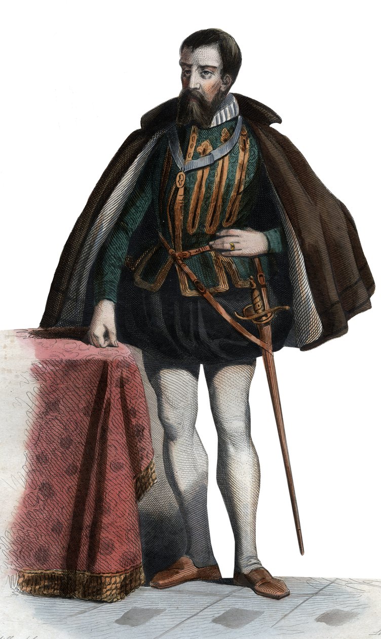 Francois I de Lorraine (1519-1563), Guise hercege, Aumale hercege, francia katona és politikus portréja. alkotó: French School