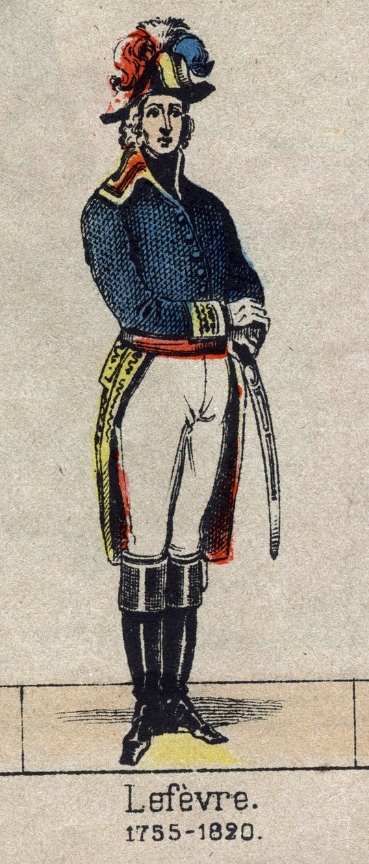 Francois Joseph Lefebvre (1755-1820) Dantzig és a Birodalom hercege, Franciaország párja, majd a Birodalom bárója és Franciaország Marechal párja portréja. Epinal képe a 19. század végéről. alkotó: French School