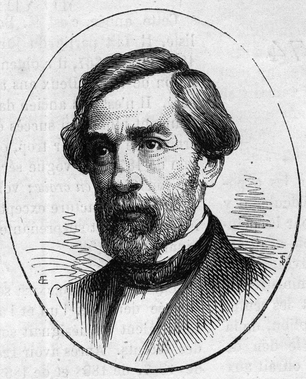 Francois Jouffroy (1806-1882) francia szobrász portréja. Metszet a „” Le Monde Illustré”” 890. számában, 1874. május 2.. alkotó: French School