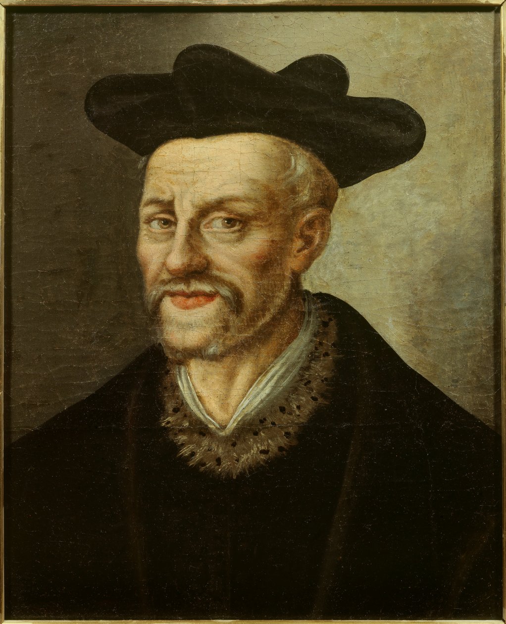 Francois Rabelais (1494-1553) francia író és orvos portréja. A francia iskola festménye. 16. század. V 0,49x0,40 m Musee du chateau de Versailles alkotó: French School