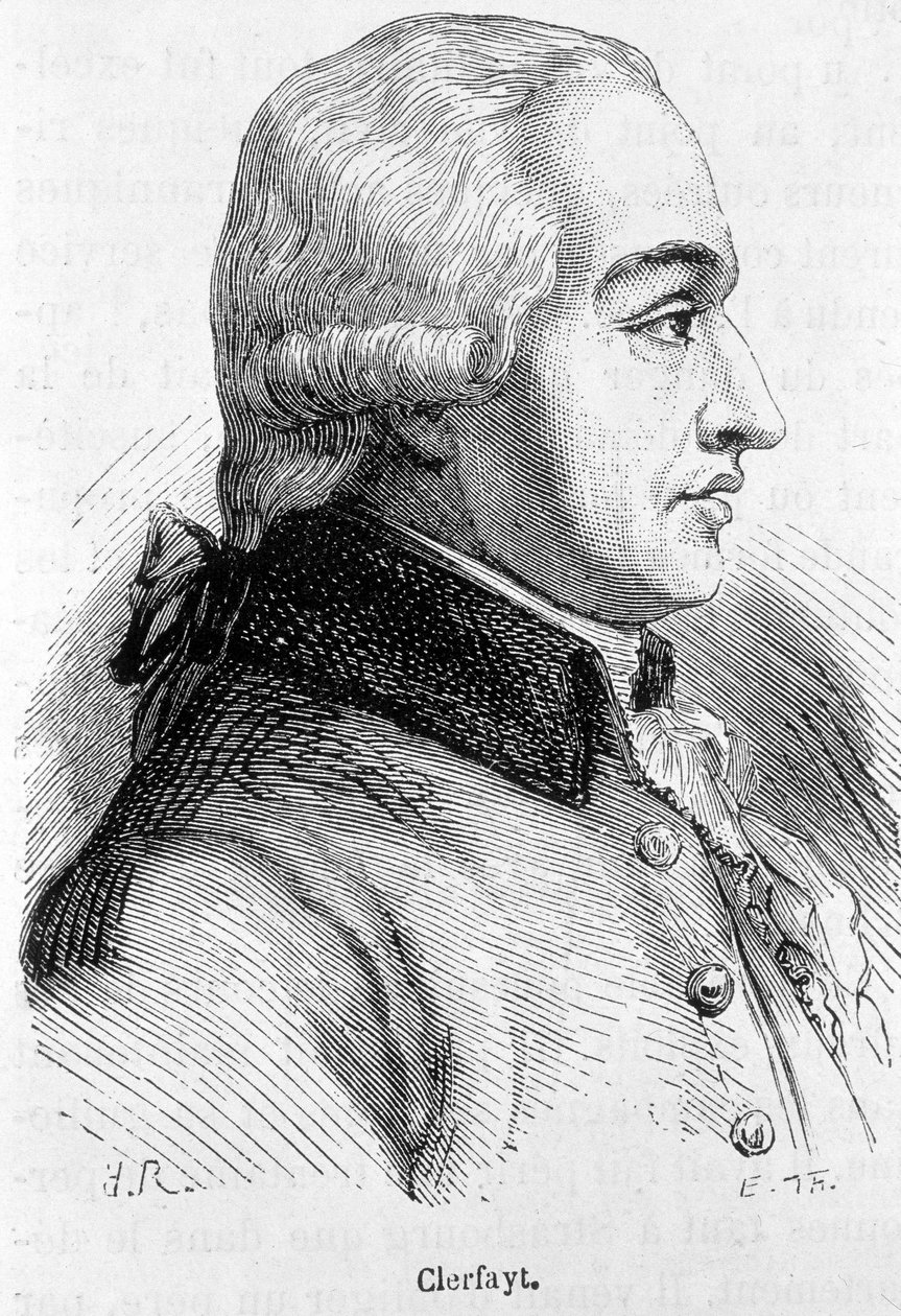 Francois de Croix Comte de Clerfayt (vagy Clairfayt), osztrák marsall (1733-1798) portréja – Henri Martin „L’Histoire de France” című művében alkotó: French School