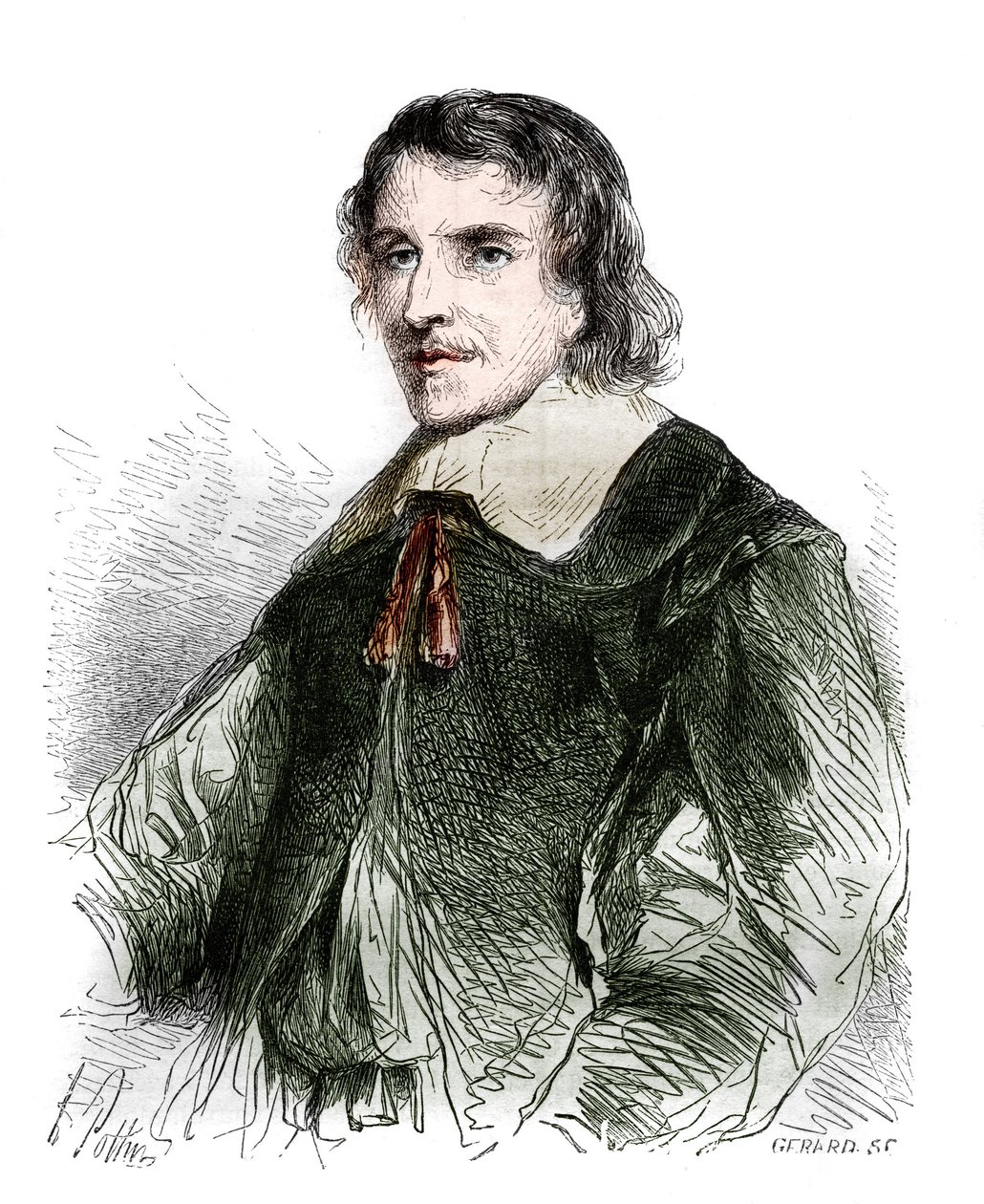 Francois de La Mothe Le Vayer (La-Mothe-Le-Vayer) (1585-1672) francia filozófus portréja. Metszet 1858-ból. alkotó: French School