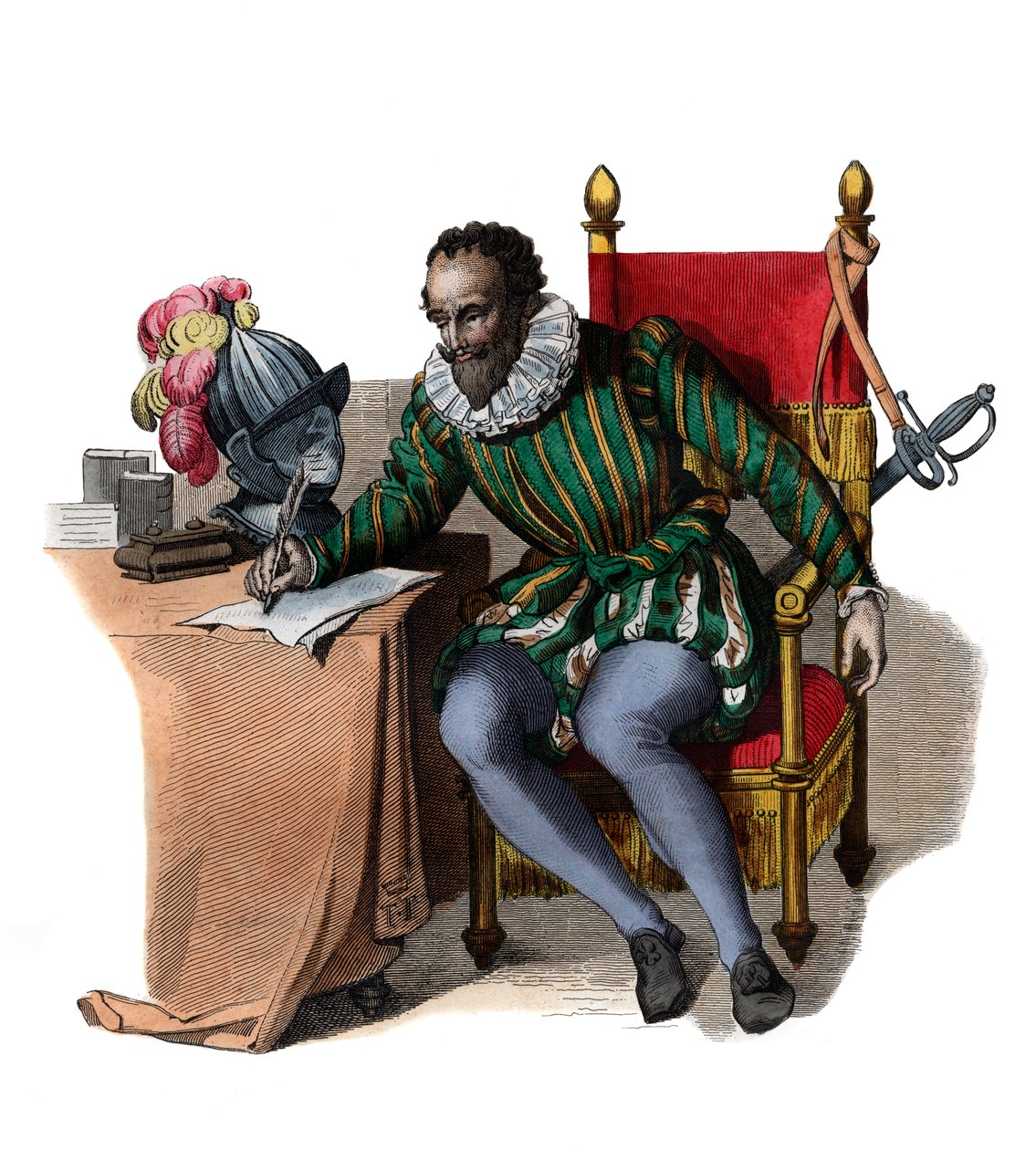 Francois de Malherbe (1555-1628) francia költő, kritikus és műfordító portréja. alkotó: French School