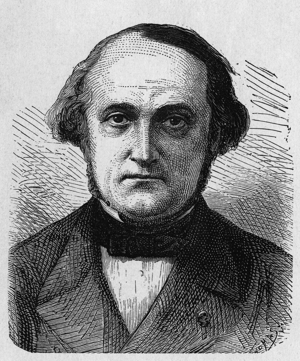 François-Clément Sauvage (1812-1872), francia mérnök és adminisztrátor portréja – az „Album de la Science; jeles tudósok; Nagy felfedezések””” 1896. alkotó: French School