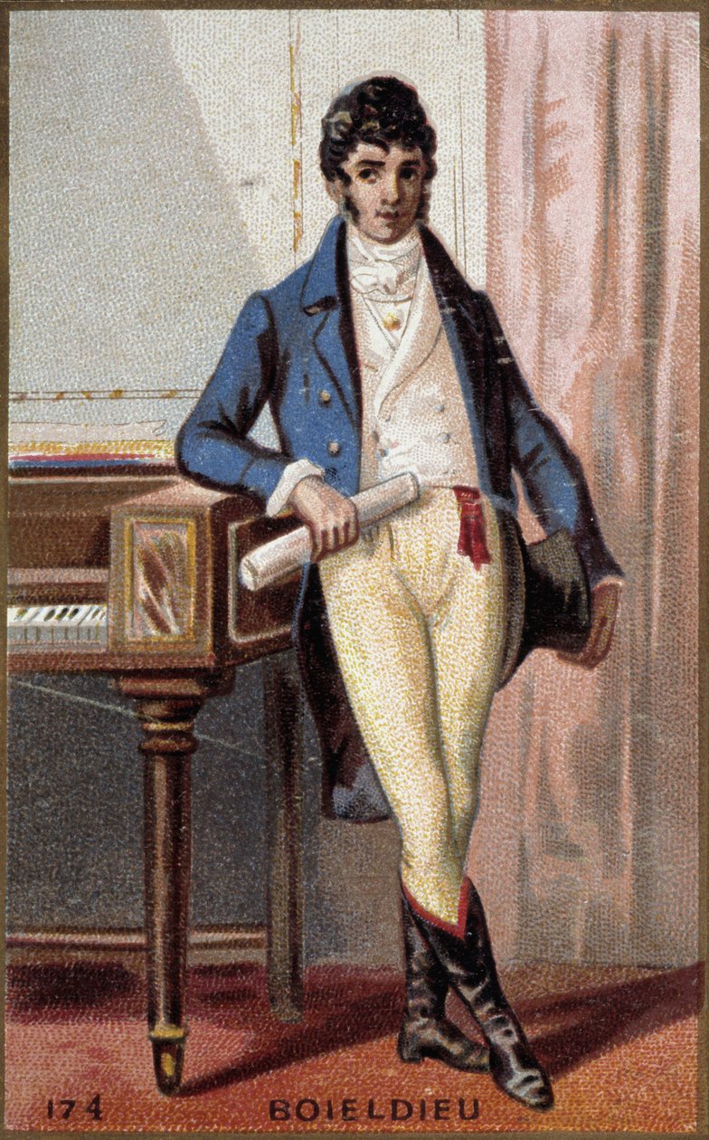 François Adrien Boieldieu (1775-1834) francia zeneszerző portréja. alkotó: French School