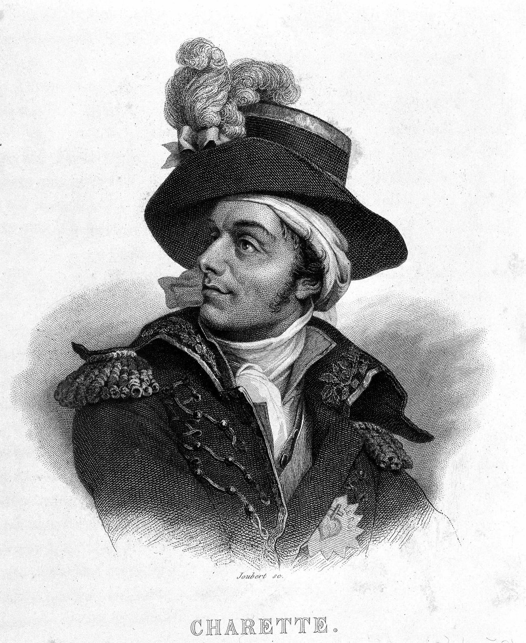 François Athanase (Francois-Athanase) De Charette de la Contrie (1763-1796) portréja – Thiers „Revolution francaise” című könyvében. 19. század alkotó: French School