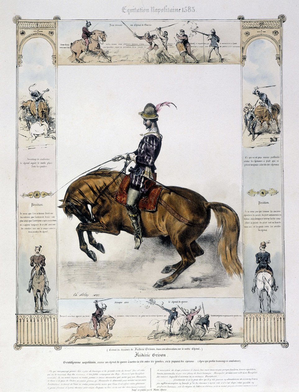 Frédéric Grison portréja Charles Aubry "Az ókori és modern lovaglás festői története" című művében. alkotó: French School