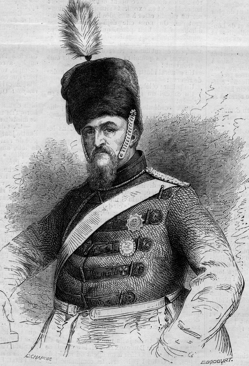 VII. Frigyes (1808-1863), dán király portréja. Metszet a „” Le Monde Illustré”” 346. számában, 1863. november 28. alkotó: French School