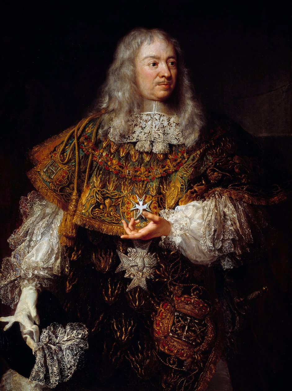 Gabriel de Rochechouart (1600-1677) portréja nagyszerű jelmezben a Szentlélek Rend lovagjaként alkotó: French School