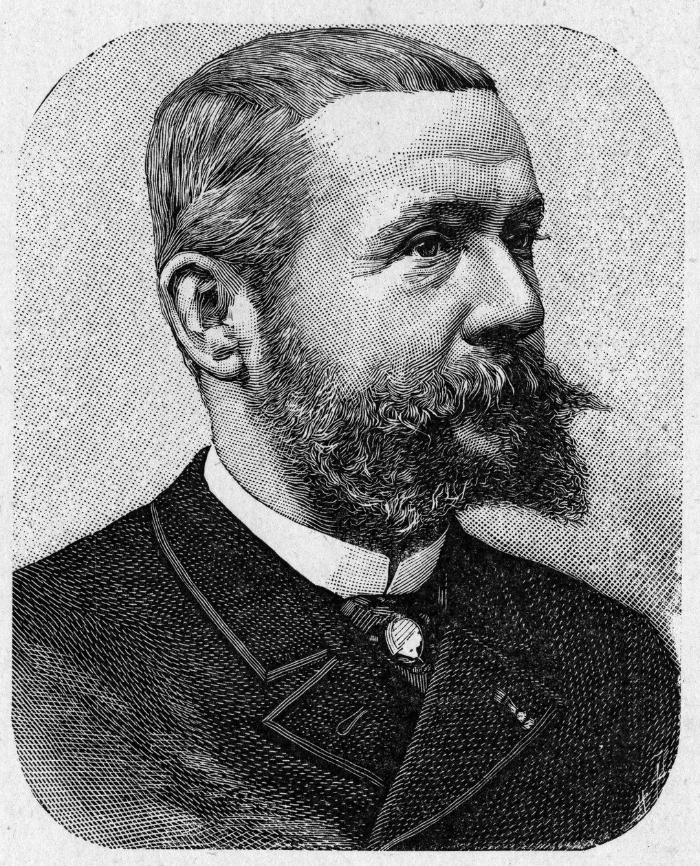 Gaston Tissandier (1843 - 1899), francia légijármű portréja - az Album de la Science-ben; jeles tudósok; Nagy felfedezések””” 1896. alkotó: French School