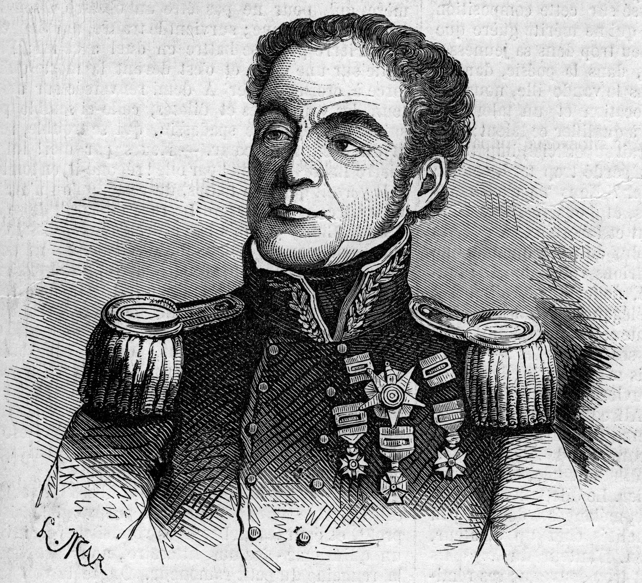 Antonio Lopez de Santa Anna tábornok portréja (Santa Anna alkotó: French School