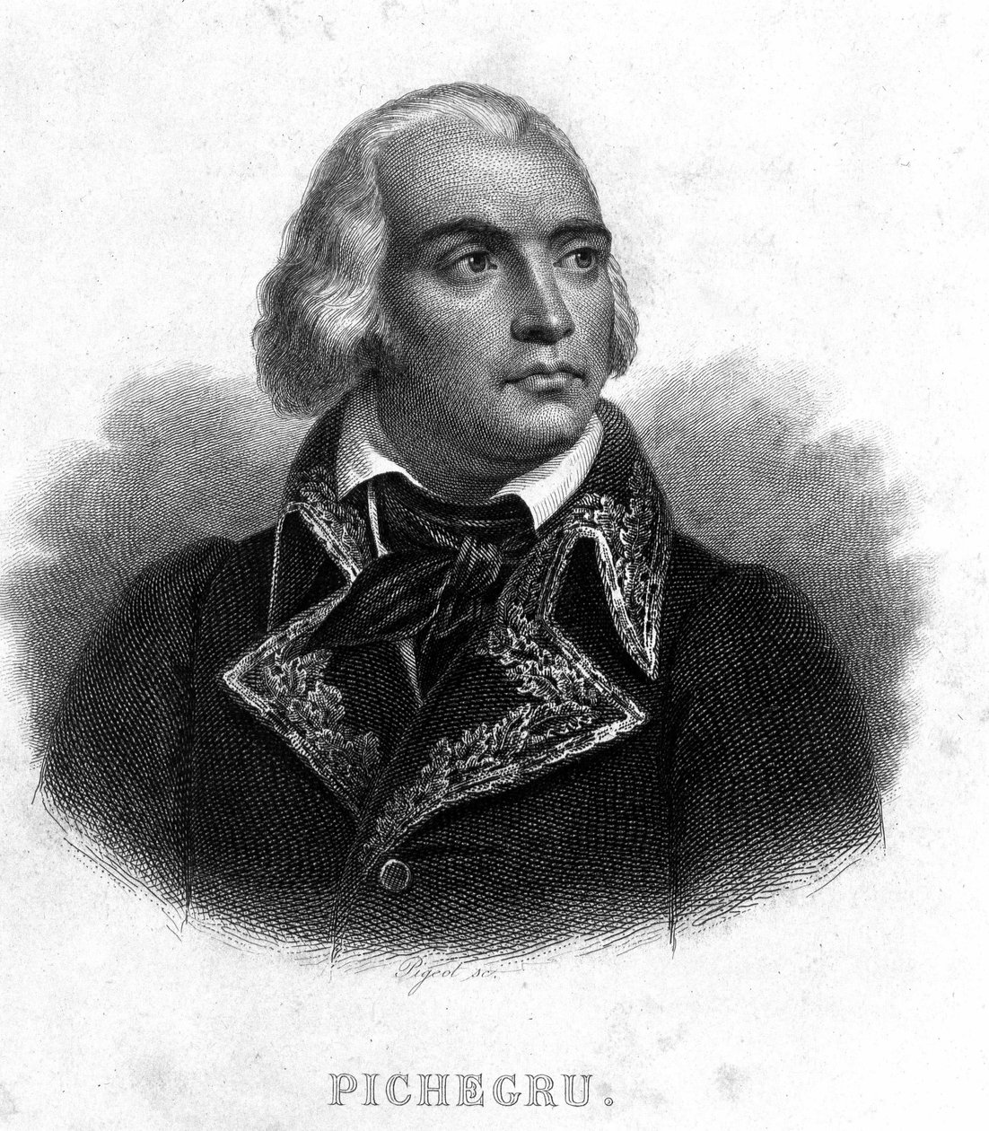 Charles Pichegru tábornok (1761-1804) portréja – Thiers „Revolution francaise” című könyvében. 19. század alkotó: French School