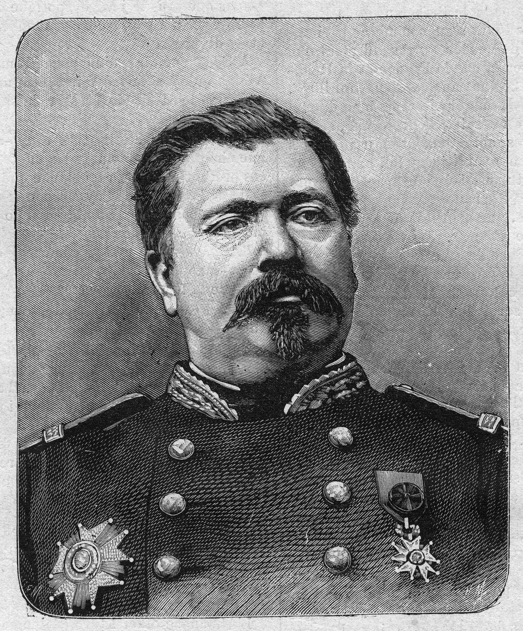 Davout tábornok (1829 körül), a Becsületlégió nagykancellárjának portréja. Metszet a „La gazette du dimanche”-ban, 1895. december 12-én. alkotó: French School