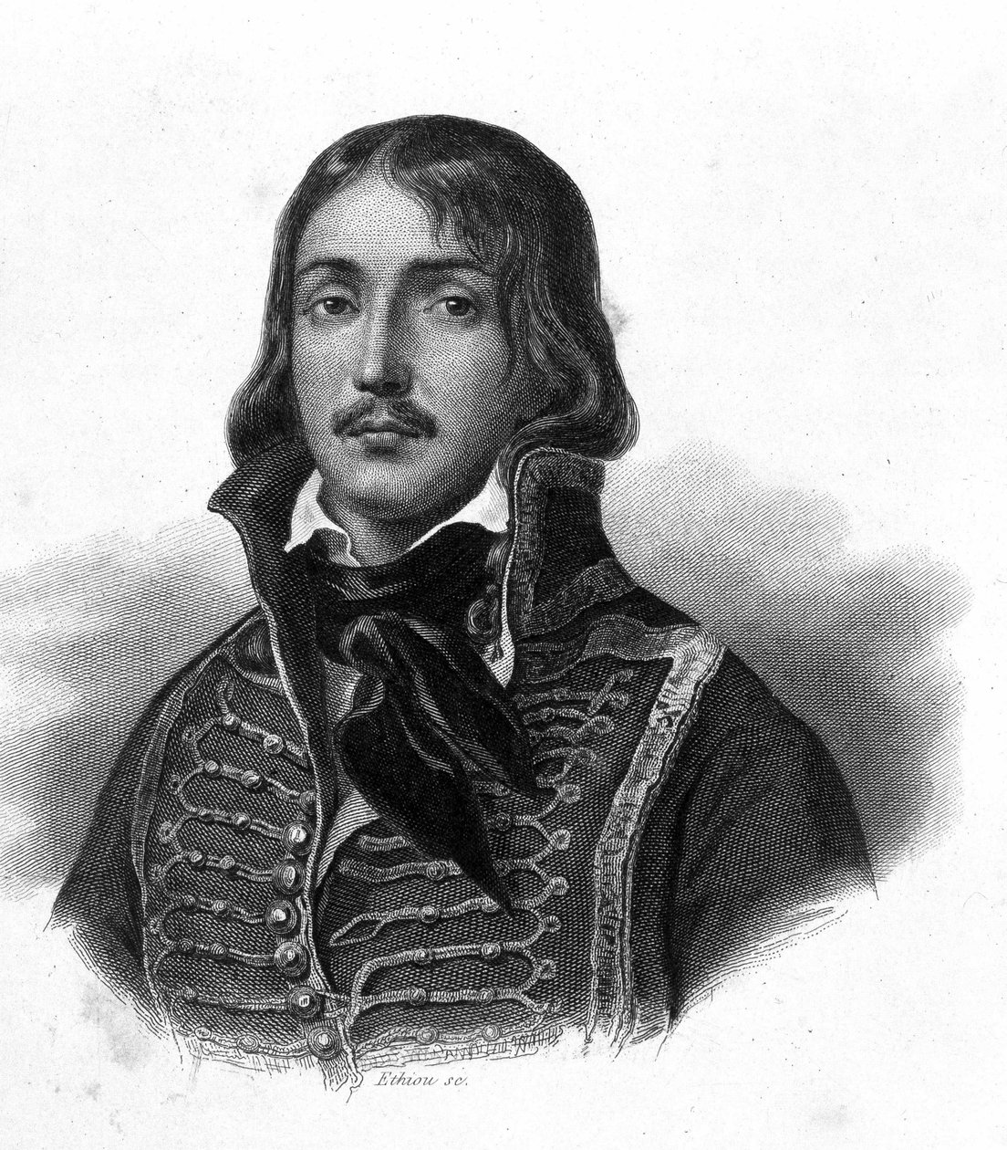Francois Severin Marceau Desgraviers tábornok portréja, dit Francois (1769 - 1796) - Thiers „Francia forradalom” című művében. 19. század alkotó: French School