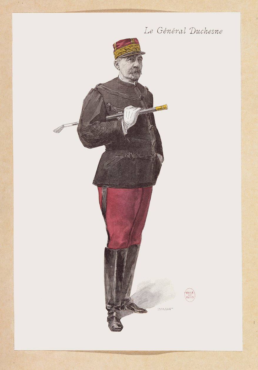 Jacques Duchesne tábornok (1837-1918) portréja (metszet) alkotó: French School