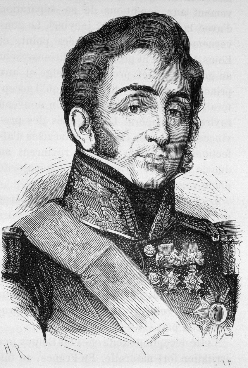 Lamarque tábornok (1770 - 1832) portréja – Henri Martin „Franciaország története” c. alkotó: French School
