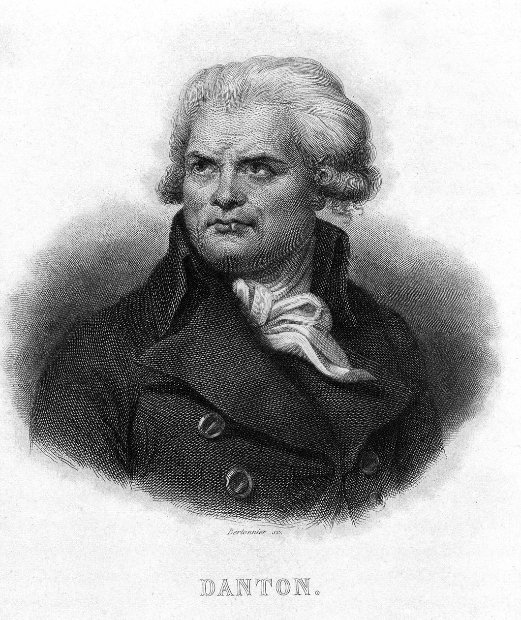 George Jacques Danton (1759-1794) portréja – Thiers „Revolution francaise” című könyvében. 19. század alkotó: French School