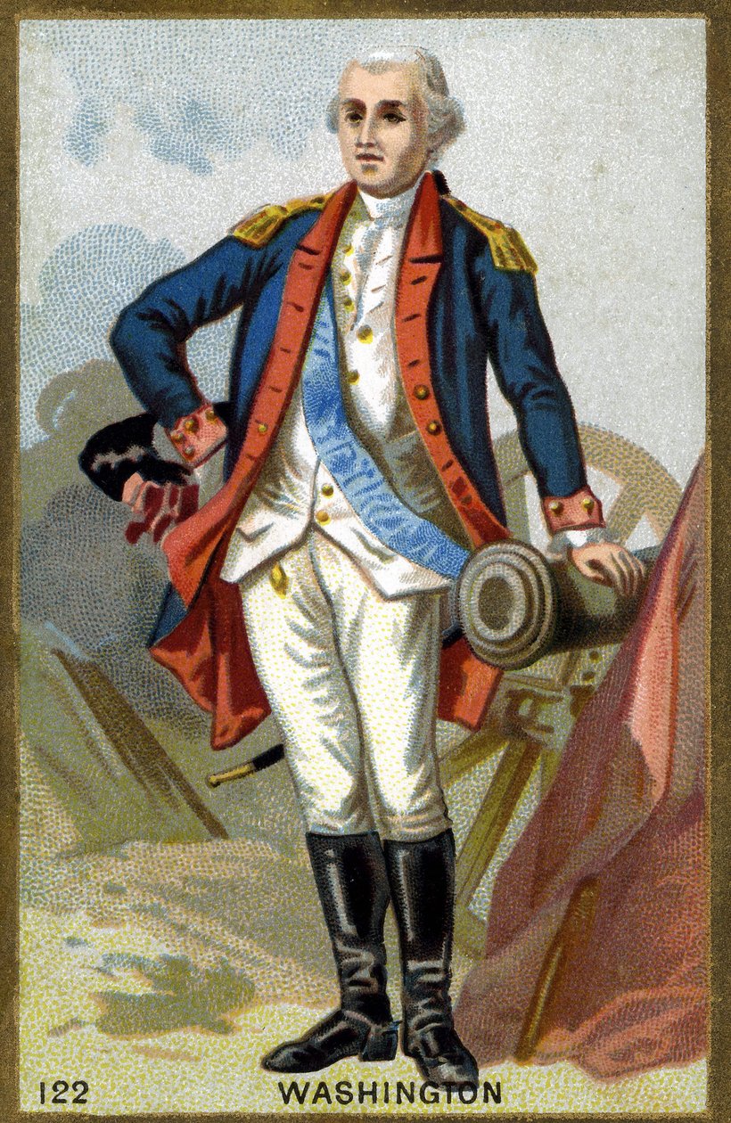 George Washington (1732-1799) portréja. A 19. század végének kromolitográfiája. alkotó: French School