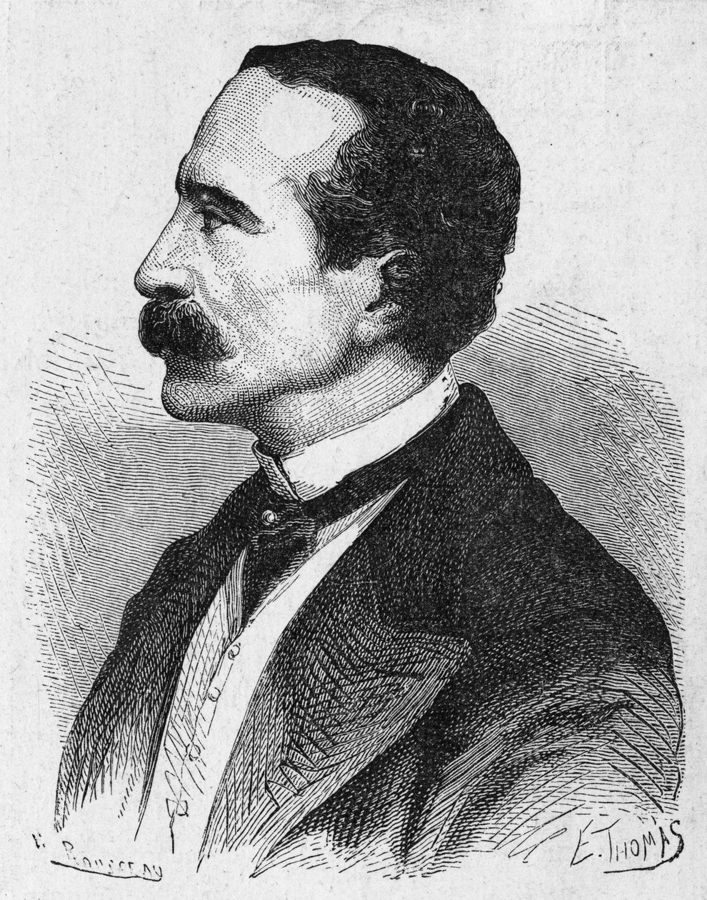 Georges Bonelli, a tipográfiai távíró feltalálójának portréja - a „tudomány Albumában”; jeles tudósok; Nagy felfedezések””” 1896. alkotó: French School
