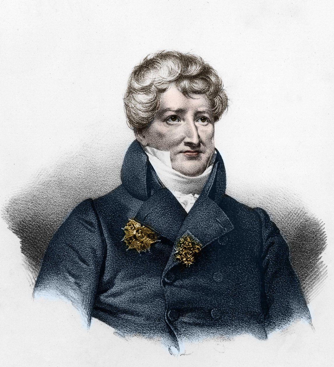 Georges Cuvier (1764-1832) francia paleontológus portréja. alkotó: French School