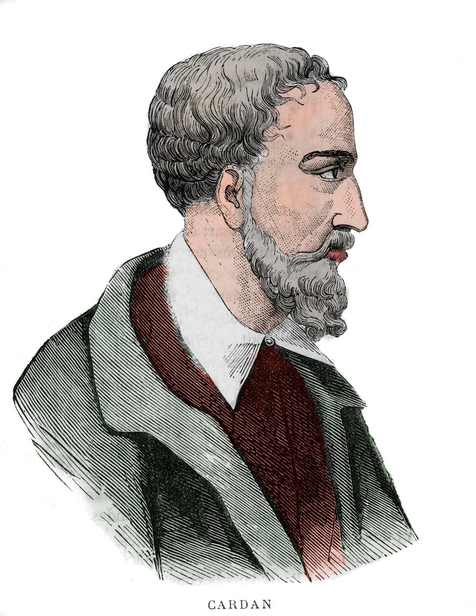 Gerolamo Cardano portréja (Girolamo Cardano, Hieronymus Cardanus vagy Jerome Cardan) alkotó: French School