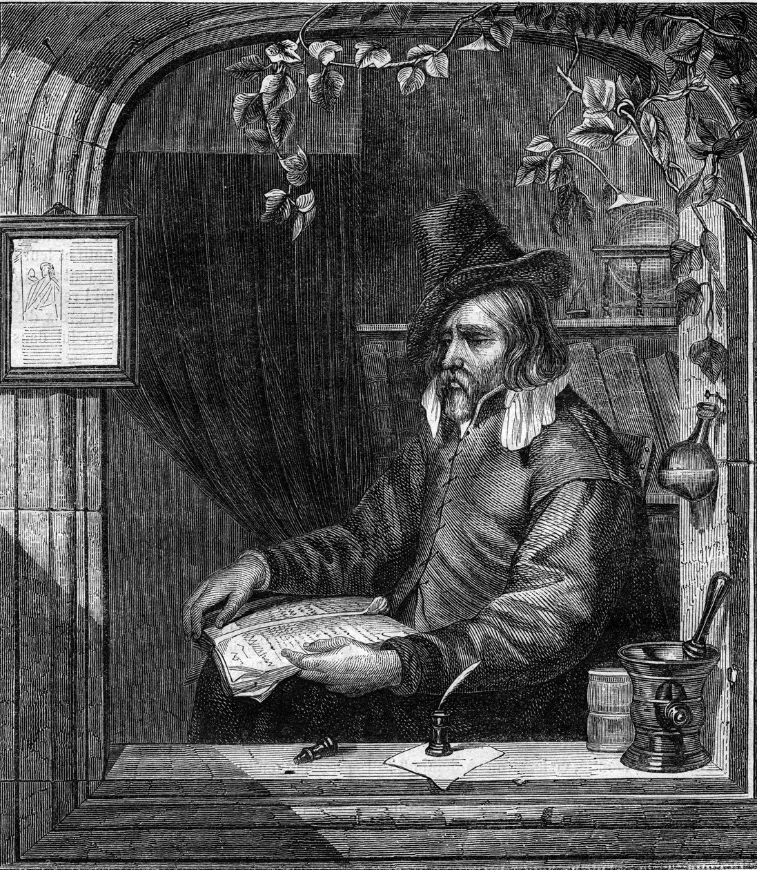 Giulio Genoino (Genovino) portréja, aki Tommaso Aniellóval, dit Masaniellóval (1622-1647) vett részt az 1647-es nápolyi spanyolok elleni lázadásban. Metszet 1852-ből. alkotó: French School