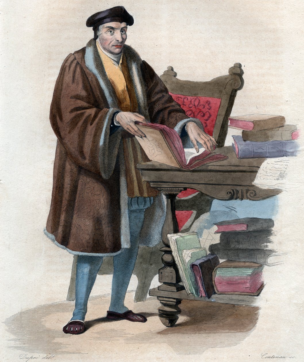 Guillaume Bude (Budee) (Budaeus) (1467-1540) francia tudós portréja. alkotó: French School