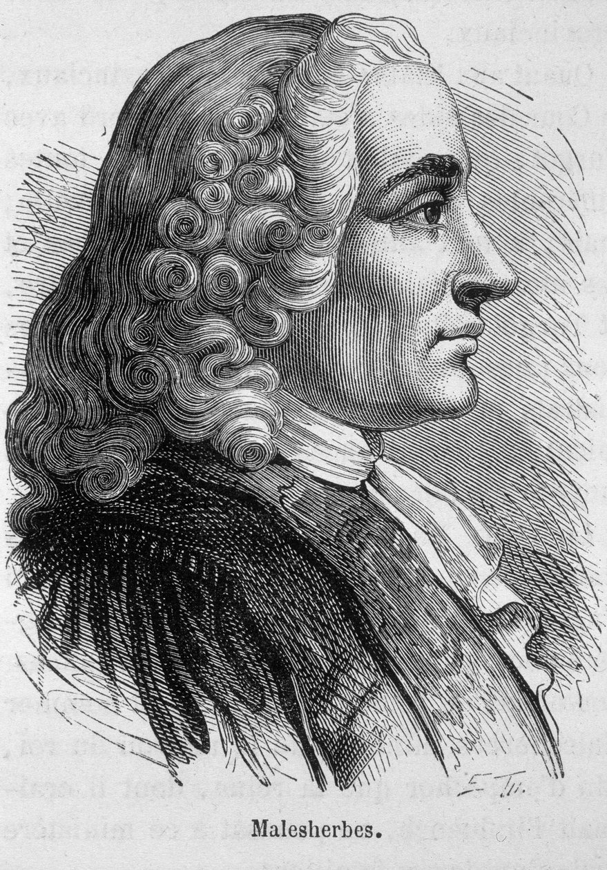 Guillaume Chretien (Guillaume-Chretien) portréja, Lamoignon de Malesherbes (1721-1794), francia politikus – Henri Martin „” L’Histoire de France” című művében alkotó: French School