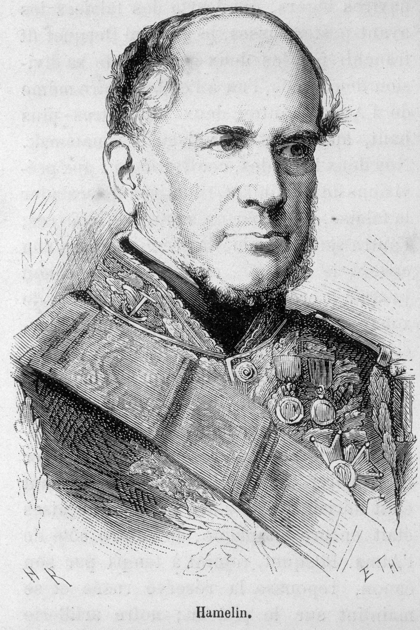 Hamelin portréja – Henri Martin „Franciaország története” című kötetében alkotó: French School