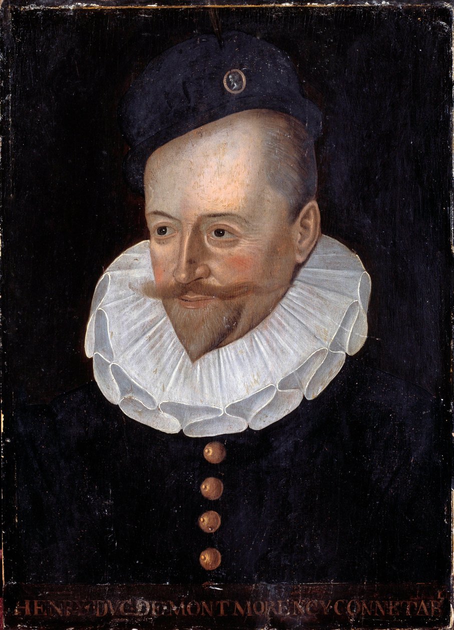 Henri I. Montmorency herceg portréja, Connetable, Franciaország (1534-1614) A 16. századi francia iskola festménye. Homályos. 0,31 x 0,22 m. Versailles, Versailles-i kastélyok és Trianon alkotó: French School