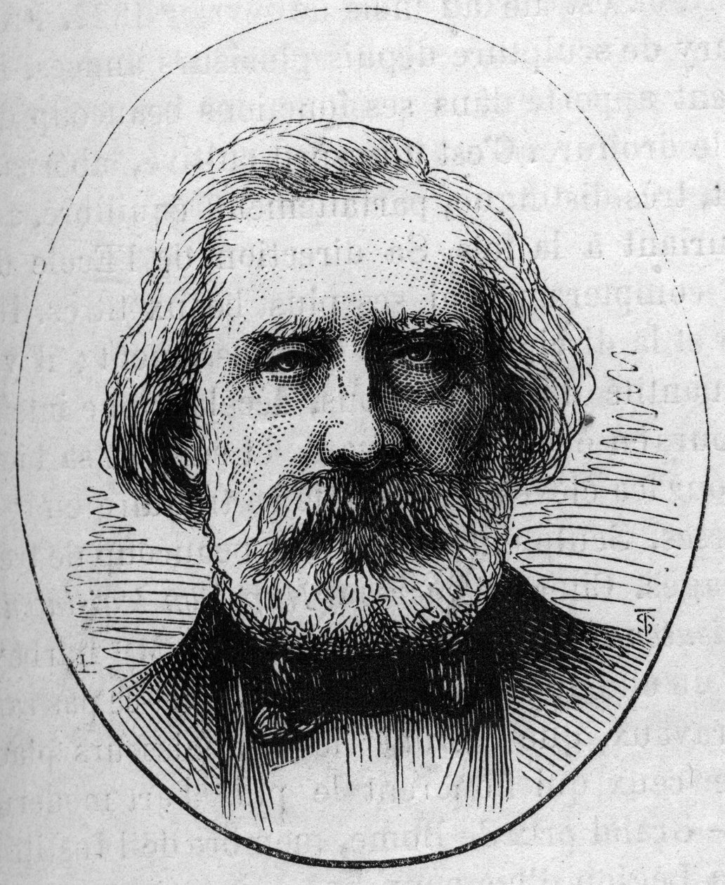 Henri Labrouste (1801-1875) francia építész portréja. Metszet a „” Le Monde Illustré”” 890. számában, 1874. május 2.. alkotó: French School