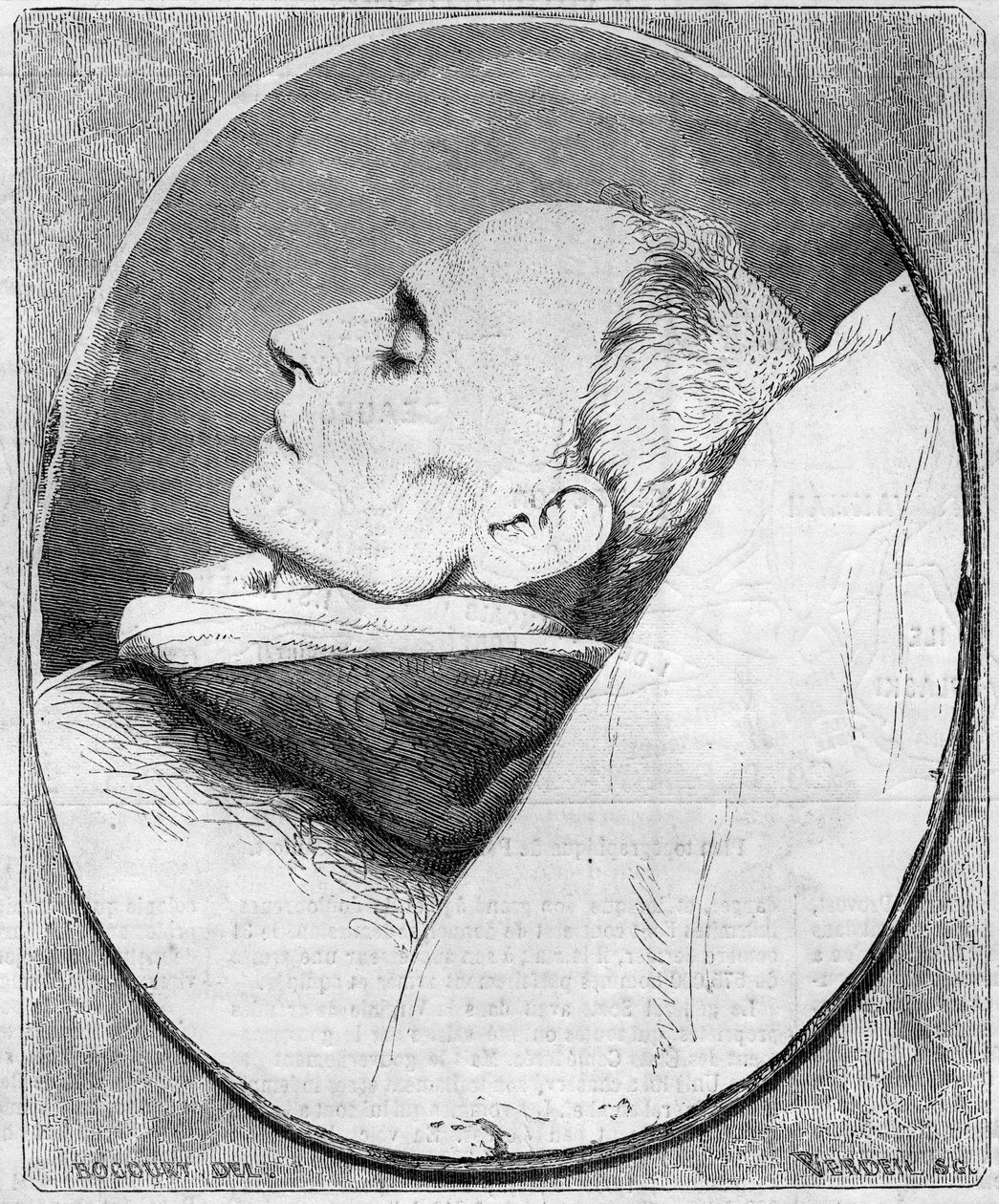 Henri Lacordaire (1802-1861) portréja. Francia pap és domonkos, halálos ágyán. Metszet a „” Le Monde Illustré”” 243. számában, 1861. december 7. alkotó: French School