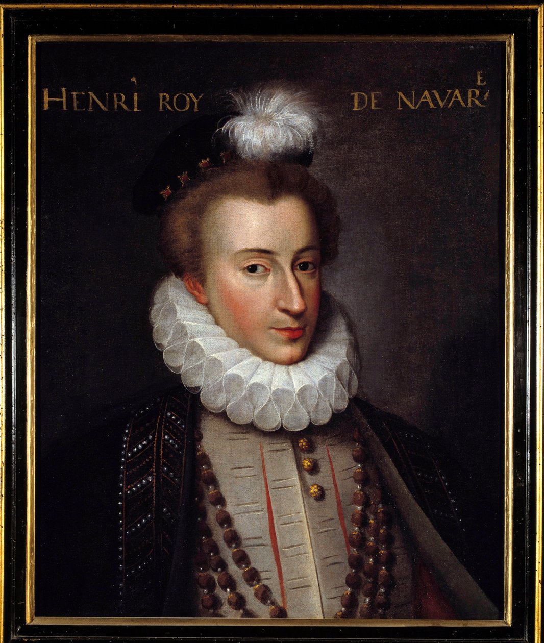 IV. Henrik (1553-1610) francia király portréja A francia iskola festménye. 16. század V. 0,51x0,61 m. Pau, kastélymúzeum alkotó: French School