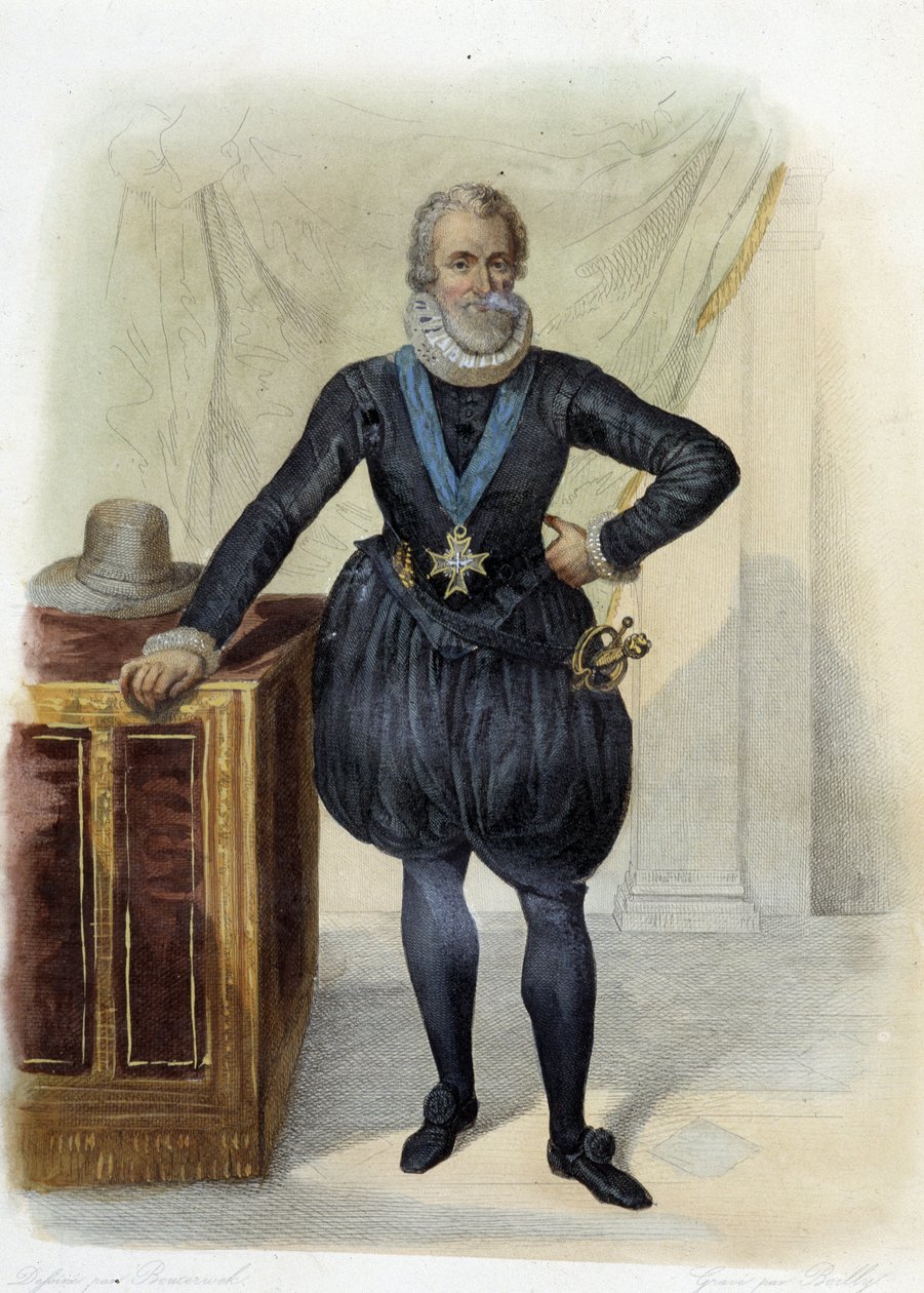 IV. Henrik francia király (1553-1610) portréja – a „Le Plutarque francais” című filmben”, Ed. Mennechet alkotó: French School