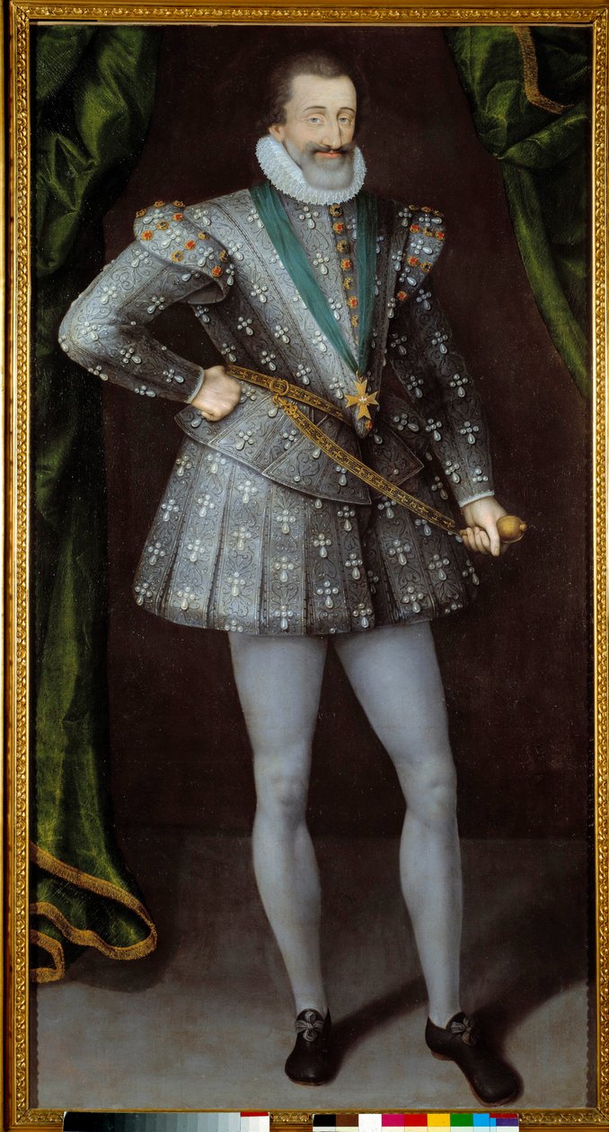 IV. Henrik francia király (1553-1610) portréja, névtelen 17. századi festmény. Grenoble, Musee Des Beaux Arts. - IV. Henrik francia király (1553-1610) portréja. 17. századi névtelen festmény. Beaux-Arts Múzeum, Grenoble, Franciaország alkotó: French School