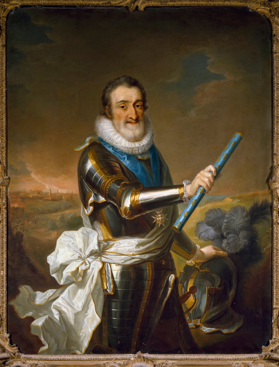 IV. Henrik francia portré, páncélban alkotó: French School